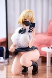 1girls big_breasts blonde_hair hentai selfie