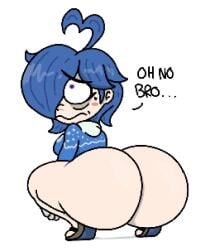 ass_focus backboob bottomless casual casual_nudity female female_only huge_ass smg4 tari_(smg4) teasing theslashfive topwear