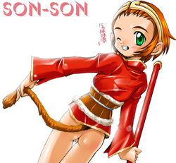 1girls capcom marvel_vs._capcom marvel_vs._capcom_2 monkey_girl ruyi_jingu_bang sonson tagme tail