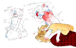 2024 anthro bleating blushing_profusely bovid bow_ribbon breasts canid canine canis caprine clothing cunnilingus digital_drawing_(artwork) digital_media_(artwork) domestic_dog duo emanata enjoying facesitting female fur guard_dog_(hoofcoochie) hair heart_symbol herding_dog hoofcoochie humanoid looking_pleasured mammal moan oral orgasm pastoral_dog pattern_clothing pattern_shirt pattern_topwear plaid plaid_clothing plaid_shirt plaid_topwear sex sheep sheepdog shirt sitting_on_another topwear tremble_spikes vaginal_penetration white_body white_fur white_hair