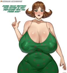 big_breasts jimmy_neutron_boy_genius judy_neutron large_areolae large_breasts milf milileonaorochi mommy thick_legs thick_thighs uwu_mili_uwu wife