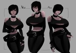 1girls breasts eyelashes female goth goth_girl large_breasts tank_top tequila_(void_aloe) void_aloe