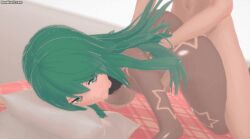 1boy 1girls animated ass breasts date_a_live exposed_nipples green_eyes green_hair itsuka_shido light-skinned_female long_hair naked naked_male natsumi_(date_a_live) nipples pintanick sex vaginal_penetration