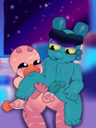 alien anal brawl_stars cute dogarcello eve_(brawl_stars) furry gay hank_(brawl_stars) homosexual_male male/male male_focus male_only penetration rule_63 shrimp space