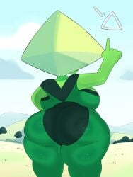 1girls ass ass_focus backboob big_ass big_breasts breasts cartoon_network clothing dumptruck_ass female female_only fromariels gem_(species) green_body green_skin huge_ass huge_breasts hyper hyper_ass hyper_breasts no_bra peridot_(steven_universe) shortstack solo solo_female steven_universe thick_thighs wide_hips