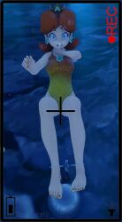 breasts drowning female handcuffed mario_(series) princess_daisy redsmmd underwater