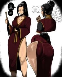 1girls aged_up alternate_ass_size alternate_body_type ass avatar_legends avatar_the_last_airbender azula bathrobe big_ass big_breasts big_butt black_hair bubble_butt busty butt_cheeks cleavage clothed color_edit colored curvaceous curves curvy curvy_body curvy_female curvy_figure english_text fat_ass female female_only fire_nation gonzalo_costa large_ass large_breasts large_butt looking_back masoq095 milf mostly_clothed nickelodeon nightgown ponytail princess red_eyes robe royal royalty sadist solo sweat sweating sweaty sweaty_ass sweaty_butt text thick thick_ass thick_thighs thighs tied_hair wide_hips