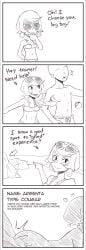 4koma argenta_(pokemon) beach belly belly_button blue_sky brown_eyes cougar cropped cropped_legs doggy_style earrings faceless_male game_freak gilf gummidx hands_on_ass heart hidden hidden_sex hoop_earrings implied_sex legs_out_of_frame light-skinned_female light_skin midriff nintendo offscreen_sex pokemon pokemon_dppt purple_hair purple_lipstick red_bikini red_bikini_bottom red_bikini_top sand sex shaded simple_background slim_waist sunglasses sunglasses_on_head sunlight swimming_trunks