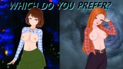 1980s 1985 2010 2010s 3d american american_female amy_pond big_breasts brown_eyes classic_who doctor_who edit edited ginger_hair green_eyes koikatsu long_hair medium_breasts medium_hair modern_who peri_brown perpugilliam_brown red_hair scottish scottish_female who_do_you_choose