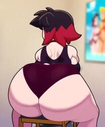 1girls 2025 2d 2d_(artwork) 2d_animation 2d_artwork animated animation art art_trade ass ass_clapping ass_shake ass_shaking big_ass big_breasts black_hair black_hair_female bottom_heavy bouncing_ass breasts bubble_butt butt_shake butt_shaking camera_shake chair choker clapping_cheeks crop_top dat_ass dat_butt detailed_background fat_ass fat_butt female female_only girl goth goth_girl gothic_girl huge_ass human human_female indoors jiggle jiggling_ass large_ass light-skinned_female light_skin massive_ass mp4 multicolored_hair n-kosi n-kosi_(coloring) no_sound original panties pawg poster rear_view red_hair red_hair_female red_highlights ruby_(zrfurious) short_hair short_hair_female shortstack sitting sitting_backwards sitting_on_chair solo solo_female tagme thick_ass thick_thighs thunder_thighs twerking twistbottlecap video wide_hips wobbling_ass wobbling_butt