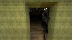 behind_wall big_breasts big_nipples breasts female mal0 malo milf peaking scp-1471 scp-1471-a scp_foundation taller_female the_backrooms thick_thighs vrchat