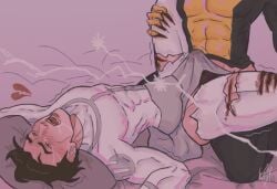 clothed_sex gay gay_anal gay_sex invincible invincible_(tv_series) male_only mark_grayson masked_male muscular pain selfcest sinister_mark_(invincible) viltrum_mark viltrumite_uniform