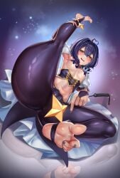 1girls armpits ass barefoot big_thighs big_toes blush blushing_at_viewer clothed clothed_female clothing dark_magical_girl egyptian_toe feet feet_towards_viewer female female_only flexible_toes foot_fetish foot_focus half_naked hiiragi_utena imminent_footjob imminent_sex jagoo_(artist) legs legs_up light-skinned_female light_skin lustful_gaze magia_baiser magic_wand magical_girl mahou_shoujo_ni_akogarete one_foot_raised pasties presenting_pussy purple_hair pussy pussy_visible_through_clothes short_hair small_breasts soles spread_legs stirrup_legwear sweat sweatdrop sweaty_armpits sweaty_body sweaty_feet thick_thighs thighs toe_curl toe_scrunch toeless_legwear toenail_polish toes toes_spread