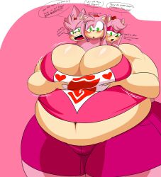 1girls 3_heads amy_rose anthro anthro_only bangs bbw belly breasts cerberus cerberus_rose conjoined denizen1414 eyelashes fat female female_only furry grabbing_own_breast green_eyes groping_breasts hyper large_breasts long_hair looking_at_viewer multi_head muzzle obese overweight plain_background plump sega shy simple_background smile sonic_(series) spines squeezing_breast thick_thighs what wide_hips