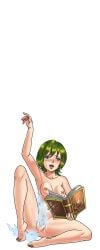 ankyo_(hentai_heroes) arm_up armpits barefoot blue_eyes blush book breasts cg collarbone completely_nude cum feet female female_pubic_hair full_body green_background green_eyes green_hair hentai_heroes holding holding_book kinkoid looking_at_viewer magic medium_breasts navel nipples nude official_art open_book open_mouth parody pubic_hair pussy pussy_juice reading rei_ayanami short_hair simple_background sitting small_breasts smile solo spread_legs sweat toes tongue tongue_out uncensored wizard_ankyo_(hentai_heroes)