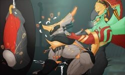 bodily_fluids cum cum_in_ass cum_inside digital_drawing_(artwork) digital_extremes digital_media_(artwork) duo erection genital_fluids hi_res male male/male muscular muscular_male not_furry tencent warframe zomacaius