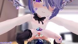 1futa 1girls 3d animated bandages blush bottomless breasts censored cowgirl_position cum cum_in_pussy cum_inside cum_twice ejaculation functionally_nude functionally_nude_female futa_pov futanari hair_over_one_eye hololive hololive_english hololive_english_-advent- hololive_gen_0 hololive_japan hoshimachi_suisei koseki_bijou legwear light-skinned_futanari light_skin looking_at_viewer mikumikudance mmd mosaic_censoring nude nude_female original_voice pale-skinned_female pale_skin petite petite_body pov purple_eyes purple_hair short_hair small_breasts sound suzutaro3d video virtual_youtuber