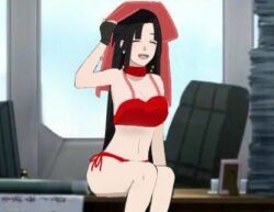 bikini black black_eyes black_hair mira_uchiha naruto naruto_(series) naruto_shippuden official_art