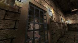 3d anthro big_breasts big_penis big_thighs caged deathclaw dungeon futa_only futanari horns horsecock huge_cock intersex milf thick_thighs vrchat
