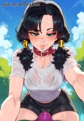ai_generated bulge collar dragon_ball_z patreon teenager videl