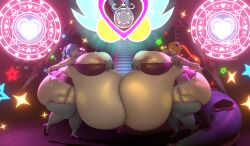 2girls 3d belly_to_belly blue_hair breasts don_quixote_(limbus_company) fat fat_belly fat_fetish female female_only hodsostol huge_breasts hyper hyper_breasts hyper_stomach limbus_company lobotomy_corporation magical_girl magical_girl_outfit massive_ass massive_belly obese posing project_moon queen_of_hatred queen_of_hatred_(cosplay) snake_tail stockings tail weight_gain yellow_hair