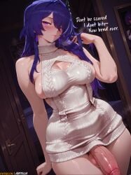 1futa 1girls 2025 acheron_(honkai:_star_rail) ai_generated anime anime_girl anime_style arisua armpit_crease artist_name balls bangs bedroom big_breasts blush breasts breath caption circumcised cleavage curvy curvy_body curvy_female erect female female_focus female_only femdom futa_focus futa_only futadom futanari half-closed_eyes high_quality high_resolution highres honkai:_star_rail honkai_(series) horny horny_female imminent_sex intersex large_ass large_breasts large_penis lips lipstick long_hair looking_at_viewer mascara massive_penis no_bra no_panties patreon patreon_username penis perfect_body plump pov purple_eyes purple_hair sexy sideboob steam sweat testicles thick_thighs thighs uncensored underboob virgin_killer_sweater watermarked_at_source wide_hips
