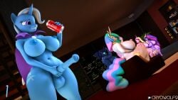 16:9 2025 3d_(artwork) 4k absurd_res alicorn animal_genitalia animal_penis anthro artist_name balls big_breasts blonde_hair blue_body blue_hair breasts can cape clothing container cryowolf9 digital_media_(artwork) equid equine equine_genitalia equine_penis erection evil_grin friendship_is_magic furniture genitals gro+ group gynomorph hair hasbro hi_res horn huge_breasts inside intersex mammal multicolored_hair my_little_pony mythological_creature mythological_equine mythology nipples nude penis pink_body pink_hair princess_cadance_(mlp) princess_celestia_(mlp) princess_luna_(mlp) purple_body purple_hair smile sofa text trixie_(mlp) twilight_sparkle_(mlp) unicorn white_body white_hair widescreen wings