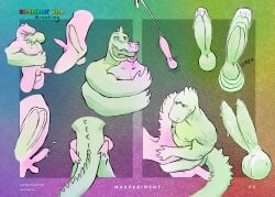 2025 2_penises 3_toes 4_arms anal anal_sex anthro balls bodily_fluids closed_eyes crocodile crocodilian cum cum_drip dr_crocovile_(sharkinthepark) dripping duo feet foreskin french_kissing genital_fluids genitals growing growing_balls hi_res hug kissing male max_(maxmulticroc) multi_arm multi_genitalia multi_limb multi_penis nipples penetration penis reptile scalie sharkinthepark tail toes x-ray_view