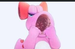 artist_request birdo holding_mouth holding_mouth_open inviting_to_oral jerkoff_visual_assistance mario_(series) nintendo open_mouth tagme