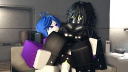 1futa 1girls 3d artist_request big_breasts big_penis black_body black_hair blue_hair bottomless breasts female female_penetrated futa_on_female futanari intersex original_character penis purple_eyes purple_hair pussy roblox robloxian source_request tagme thighs unseen_(unseenfury) voluptuous_female voluptuous_futa voluptuous_futanari
