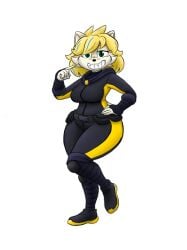big_breasts blonde_hair breasts female frisk_lk furry green_eyes huge_breasts tagme thick_thighs wide_hips