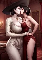 2girls ada_wong ai_generated alcina_dimitrescu animated civitai female hailuoai height_difference kissing mikey-rg97 no_sound passionate_kiss resident_evil resident_evil_8:_village shorter_than_30_seconds tagme vampire_girl video yuri