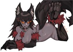 hellhound (monster girl encyclopedia) from monster girl encyclopedia by lionrion
