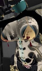big_ass big_tits gold_bikini octavia_(warframe) octavia_prime_(warframe) puffy_nipples train vrchat warframe