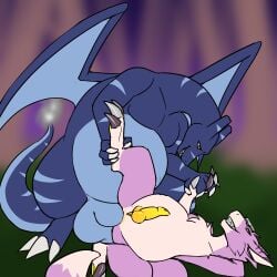 anal anal_sex balls bandai_namco charizard digimon digimon_(species) dipstick_tail dorumon duo fan_character freelapse generation_1_pokemon genitals hand_holding hi_res lying male male/male male_penetrated male_penetrating male_penetrating_male markings membrane_(anatomy) membranous_wings nintendo on_side penetration pokemon pokemon_(species) sex tail tail_markings wings x-digimon yama_the_dorumon