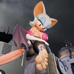 1:1 3d_(artwork) 5_toes anthro armwear ass bat bodily_fluids breasts clothing cum cum_drip cum_on_feet cumshot digital_media_(artwork) dripping ejaculation elbow_gloves feet female foot_fetish foot_focus genital_fluids genitals gloves handwear hi_res humanoid_feet humanoid_genitalia humanoid_penis male mammal membrane_(anatomy) membranous_wings penis plantigrade rouge_the_bat sega sonic_(series) sonic_the_hedgehog_(series) stirrup_legwear surprised_expression toes twintails3d wings