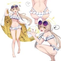 ass big_ass blonde_hair blue_archive female hifumi_(swimsuit)_(blue_archive) solo sonaworld video_game_character