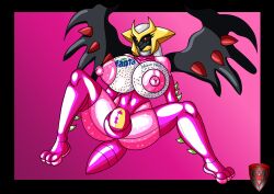 absurd_res anthro beverage big_breasts bimbo_anthro breasts bubble bulge clothing dragon dragon_fruit fanta food fruit generation_4_pokemon giratina gynomorph hi_res intersex ladyfoxheart latex latex_clothing latex_skinsuit legendary_pokemon mythological_creature mythological_scalie mythology nintendo null_bulge plant pokemon pokemon_(species) scalie seed skinsuit soda soda_suit solo tight_clothing transformation