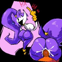 anto_foxo big_breasts breasts bubble_butt cumming cumming_in_ass cumming_inside dat_ass fat_ass huge_ass huge_breasts laughing laughing_at_viewer looking_at_viewer looking_back luther_(needlemouse) needlemouse_(character) needlemouse_(series) pixel_(artwork) pixel_art shantae_(cosplay) shantae_needlemouse silly sonic.exe sonic.exe_(series) sonic_(series) thick_ass thick_thighs wide_hips yellow_gloves yellow_shoes