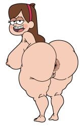 anus_focus anus_peek back_view big_breasts big_thighs big_tits blackmorty_(artist) braces breasts bubble_ass bubble_butt gravity_falls juicy_anus mabel_pines massive_ass nude nude_female perfect_legs png pussy_peek showing_ass small_feet smug_face