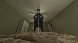 bedroom cumshot futa_only futanari medium_breasts medium_penis puro_(changed) standing standing_over_viewer standing_position vrchat