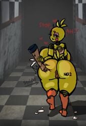 1girls animatronic animatronic_female big_breasts breasts chicken chicken_girl drahuman female five_nights_at_freddy's five_nights_at_freddy's_2 milk_machine robot robot_girl scottgames toy_chica_(fnaf)