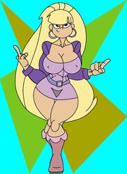 1girls aged_up alternate_version_available belt big_breasts black_eyes blonde_hair boots busty caglioro3666 cleavage curvy detailed_background disney disney_channel disney_xd dress ear_piercing earrings erect_nipple erect_nipples female female_only front_view gravity_falls hoop_earrings hourglass_figure human jacket long_hair looking_at_viewer nipple_bulge older pacifica_northwest piercing pose posing purple_dress solo standing straight_hair teenage very_long_hair voluptuous white_female wide_hips yellow_hair