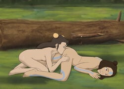 2girls accurate_art_style air_nomad airbender_tattoo all_fours anaxus ass avatar_legends barefoot brown_hair calf_muscles completely_nude cunnilingus eye_roll feet female female_only flat_chest forest grass grey_eyes hair_bun human ikki incest jinora long_hair looking_away multiple_girls naked nickelodeon nipple nipples nude oral outdoors pleasure_face red_eyes short_hair siblings sideboob sisters tattoo the_legend_of_korra young yuri