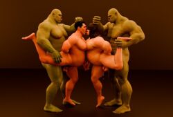 3d 3d_(artwork) anal bara bara_tits barazoku batman batman_(series) biceps broken_rape_victim bruce_wayne clark_kent cum cum_inside cumflated_belly cumflation cumming_while_penetrated dace_renders gay heroine_in_trouble holding_hands inflation kissing kissing_while_penetrated male_only mask monster_rape nipples orc orc_male pecs small_penis small_penis_humiliation superman superman_(series) tiny_penis victim_male villain villain_dom villain_on_hero villain_win