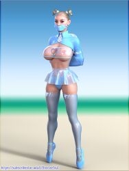 1girls 3d 3d_(artwork) 3d_render armbinder arms_behind_back backpack ballet_heels barely_clothed blue_clothing bondage bound bound_arms boxbinder female female_only femsub finisterfoul gag gagged high_heels looking_at_viewer microskirt miniskirt panel_gag panties revealing_clothes school_uniform shiny_clothes skimpy_clothes skimpy_uniform skirt standing stockings thighhighs translucent_clothing transparent_clothing uniform very_high_heels