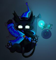 anthro anus avian black_body black_fur breasts candle candlelight clothing ear_tuft feet female fur genitals hi_res light lying nipples on_back pajamas pawpads pillow pillow_grab raskul rem_(deadlock) small_breasts smile smiling_at_viewer smug smug_grin solo tail tail_anus tail_grab tail_tuft toes tuft vulva