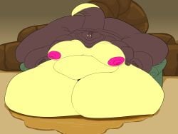 absurd_res anthro belly dragon excessive_feces feces furniture hi_res hyper hyper_feces hyper_scat male moobs mythological_creature mythological_scalie mythology nipples obese overweight peeing scalie sofa solo wolfgerlion64
