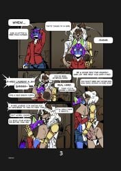 absurd_res anthro balls bodily_fluids border_collie breast_smother breasts canid canine canis clothing collie comic comic_panel corruption domestic_dog dominant dominant_female duo female femboy french_kissing from_behind_position genitals herding_dog hi_res hypnosis icarus_skyhawk in_heat kiss_on_lips kissing lauren_(leonzawolf) making_out male male/female mammal mature_female mind_control mommy_kink nipples pastoral_dog penis penis_grab prosthetic pubic_tattoo question_mark questionable_consent redmok saggy_balls sex sheepdog shoulder_grab smothering story story_in_description surprised sweat sweatdrop sweaty_breasts tail tail_motion tattoo undressing undressing_another unsuspecting_victim