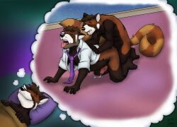 2016 age_difference ailurid anal anal_sex anthro anthro_on_anthro arthur_bosch beard bodily_fluids clothed clothing crazy-husky digital_media_(artwork) dream duo erection facial_hair father_(lore) father_and_child_(lore) father_and_son_(lore) genital_fluids genitals incest_(lore) k-9 kody_bosch male male/male male_penetrated male_penetrating male_penetrating_male mammal nude older_penetrated parent_(lore) parent_and_child_(lore) parent_and_son_(lore) partially_clothed penetration penis red_panda sex shirt sleeping smile son_(lore) son_penetrating_father story story_at_source story_in_description topwear whyteyote